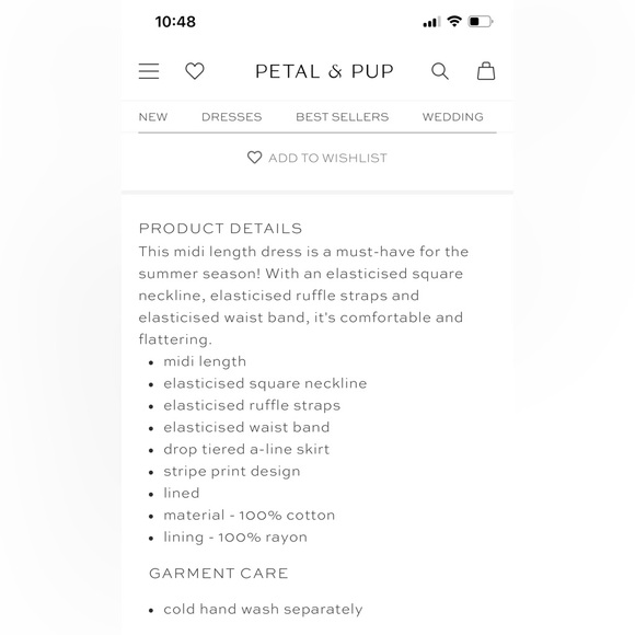 Petal and Pup Linda Striped Midi Dress Large - Picture 6 of 10